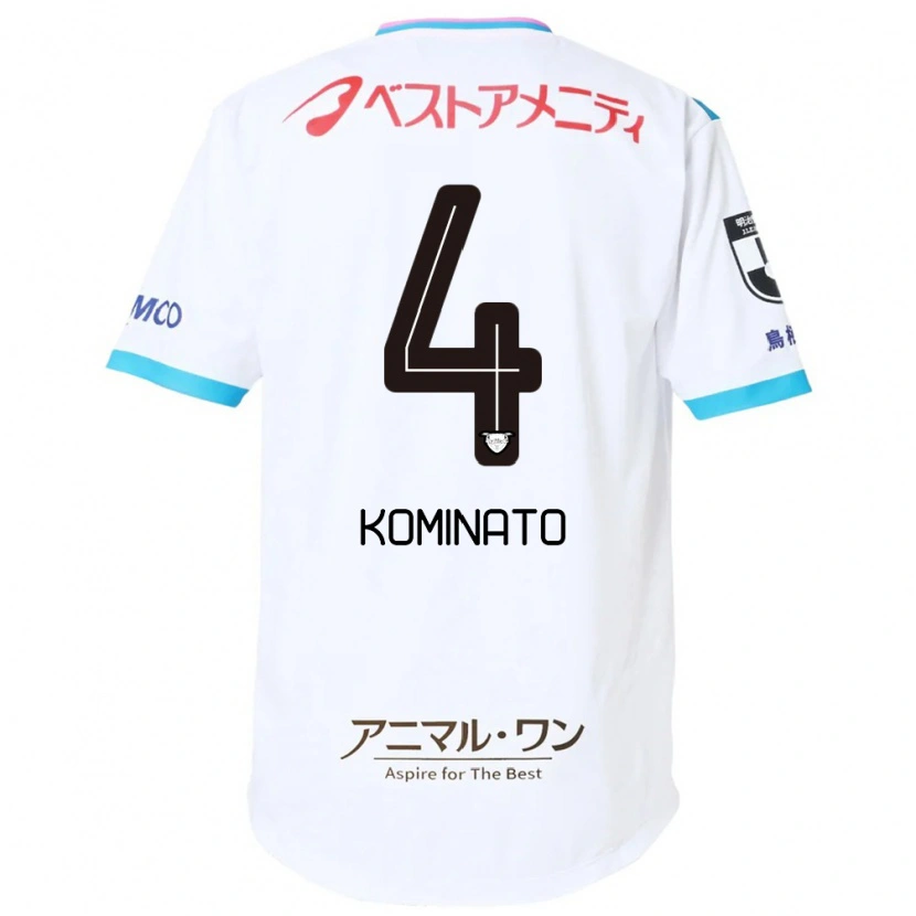 Danxen Dames Yuya Kominato #4 Wit Roze Uitshirt Uittenue 2025/26 T-Shirt