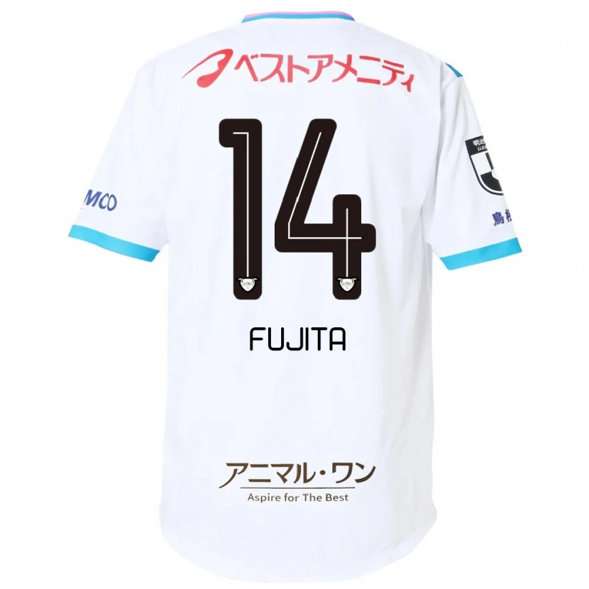 Danxen Dames Naoyuki Fujita #14 Wit Roze Uitshirt Uittenue 2025/26 T-Shirt