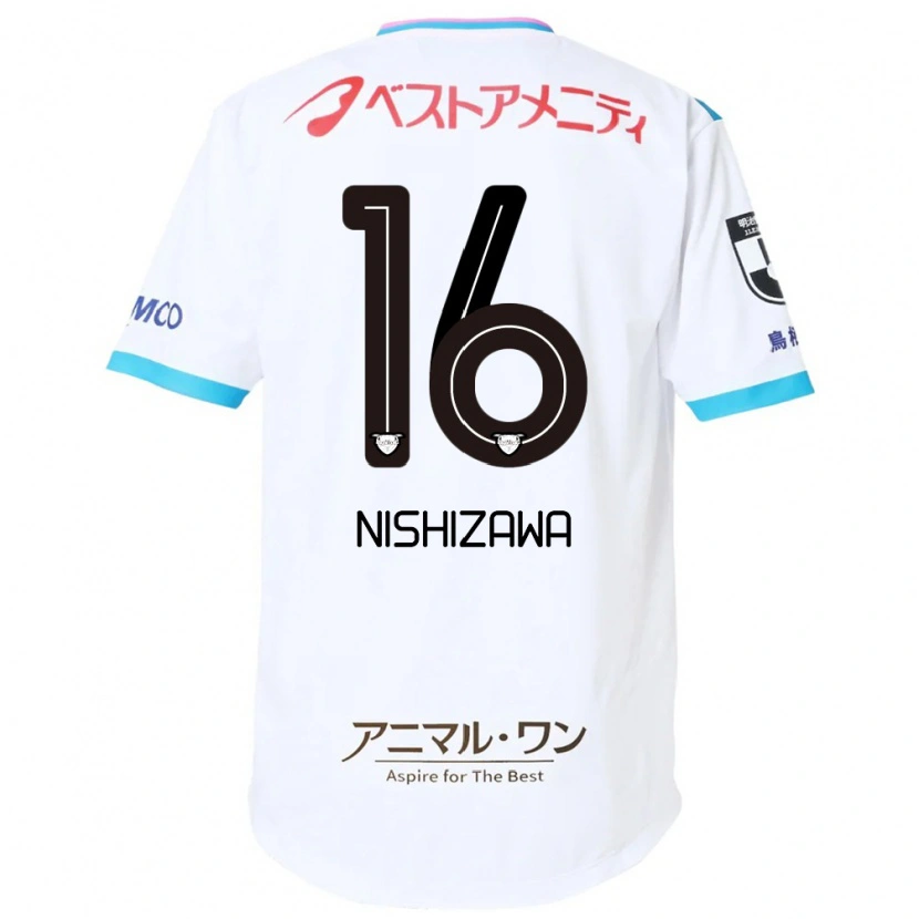 Danxen Dames Kenta Nishizawa #16 Wit Roze Uitshirt Uittenue 2025/26 T-Shirt