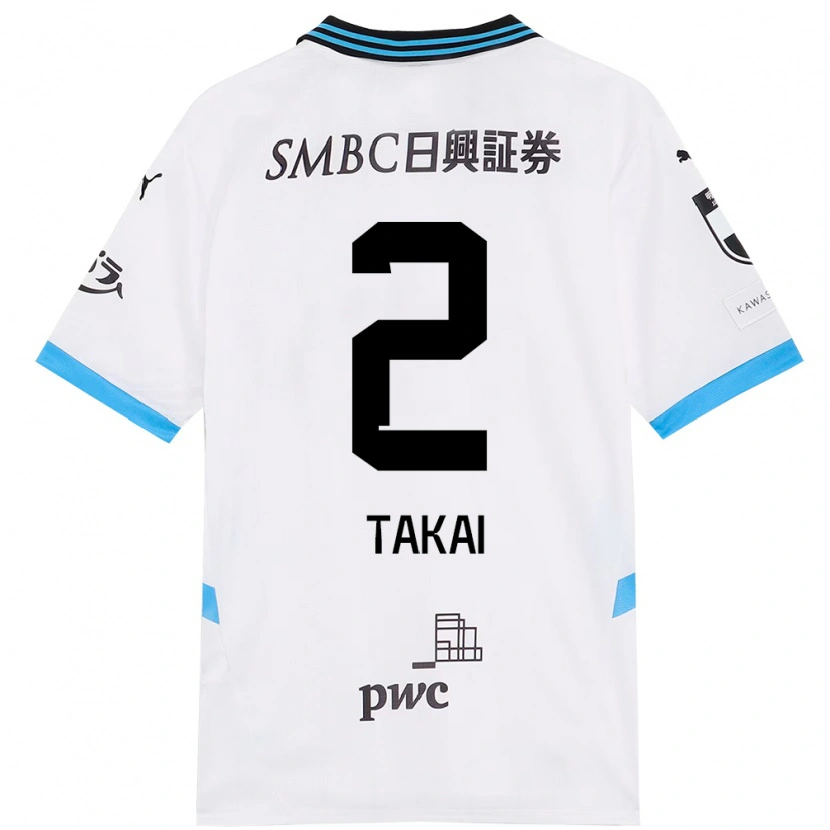 Danxen Dames Kota Takai #2 Wit Hemelsblauw Uitshirt Uittenue 2025/26 T-Shirt