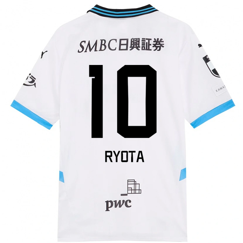 Danxen Dames Ryota Oshima #10 Wit Hemelsblauw Uitshirt Uittenue 2025/26 T-Shirt