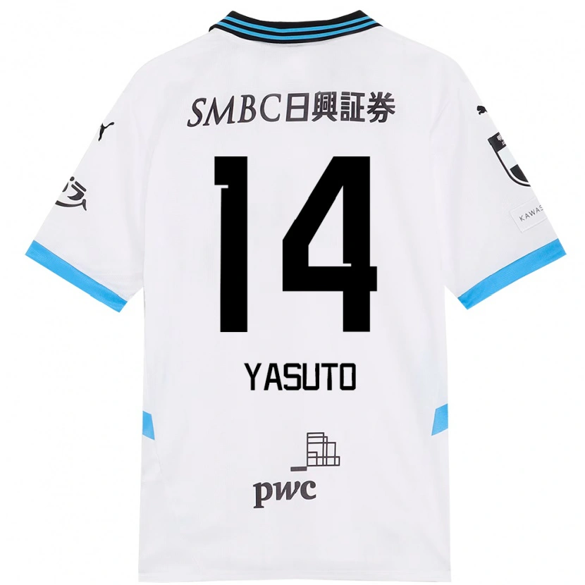 Danxen Dames Yasuto Wakizaka #14 Wit Hemelsblauw Uitshirt Uittenue 2025/26 T-Shirt