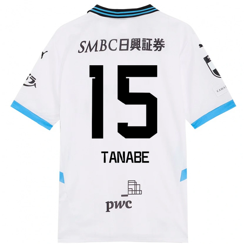 Danxen Dames Shuto Tanabe #15 Wit Hemelsblauw Uitshirt Uittenue 2025/26 T-Shirt