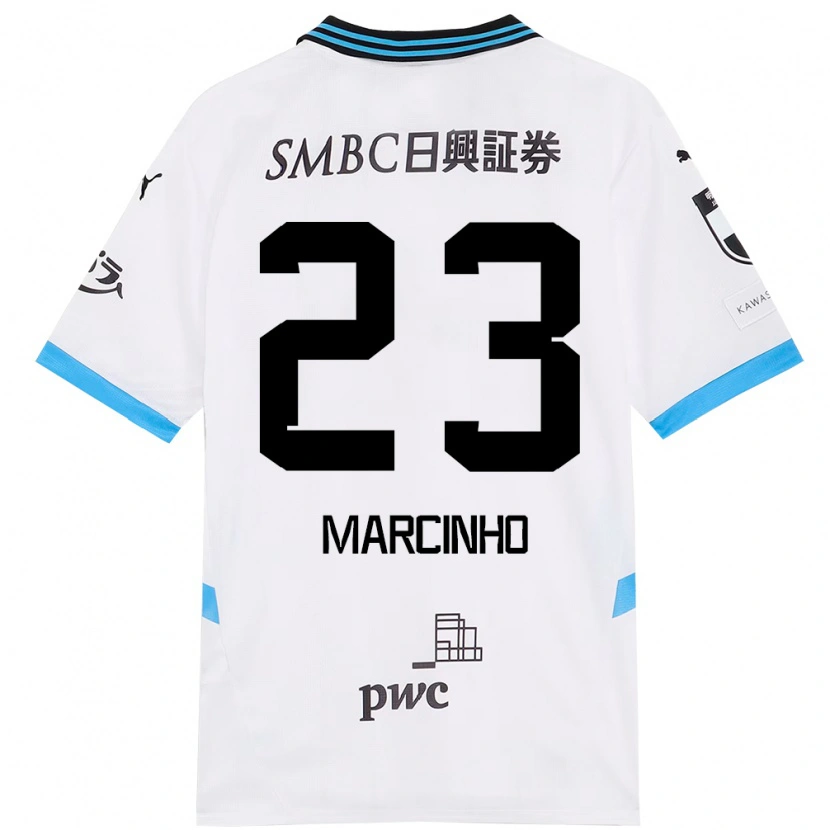 Danxen Dames Marcinho #23 Wit Hemelsblauw Uitshirt Uittenue 2025/26 T-Shirt