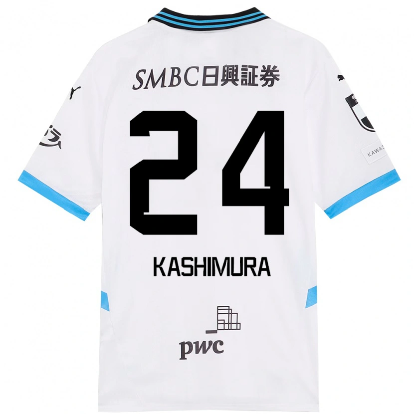 Danxen Dames Ryota Kashimura #24 Wit Hemelsblauw Uitshirt Uittenue 2025/26 T-Shirt