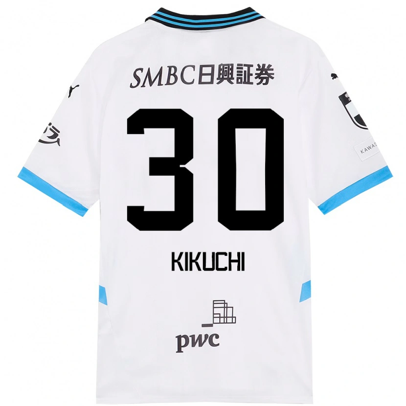 Danxen Dames Kyo Kikuchi #30 Wit Hemelsblauw Uitshirt Uittenue 2025/26 T-Shirt