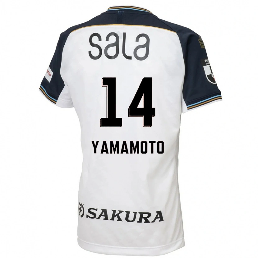 Danxen Dames Shota Yamamoto #14 Wit Zwart Uitshirt Uittenue 2025/26 T-Shirt
