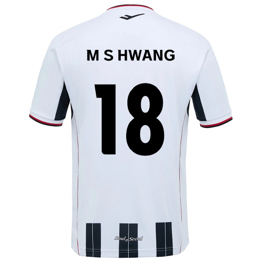 Danxen Dames Seong-Min Hwang #18 Wit Zwart Uitshirt Uittenue 2025/26 T-Shirt
