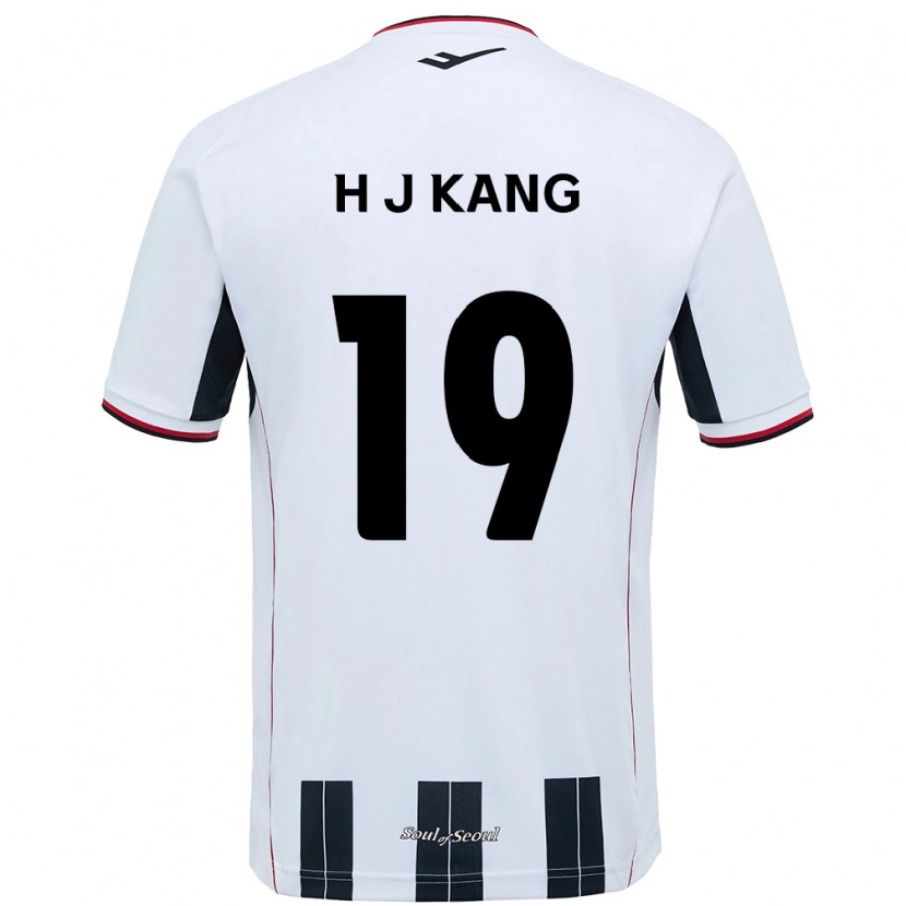 Danxen Dames Ju-Hyeok Kang #19 Wit Zwart Uitshirt Uittenue 2025/26 T-Shirt