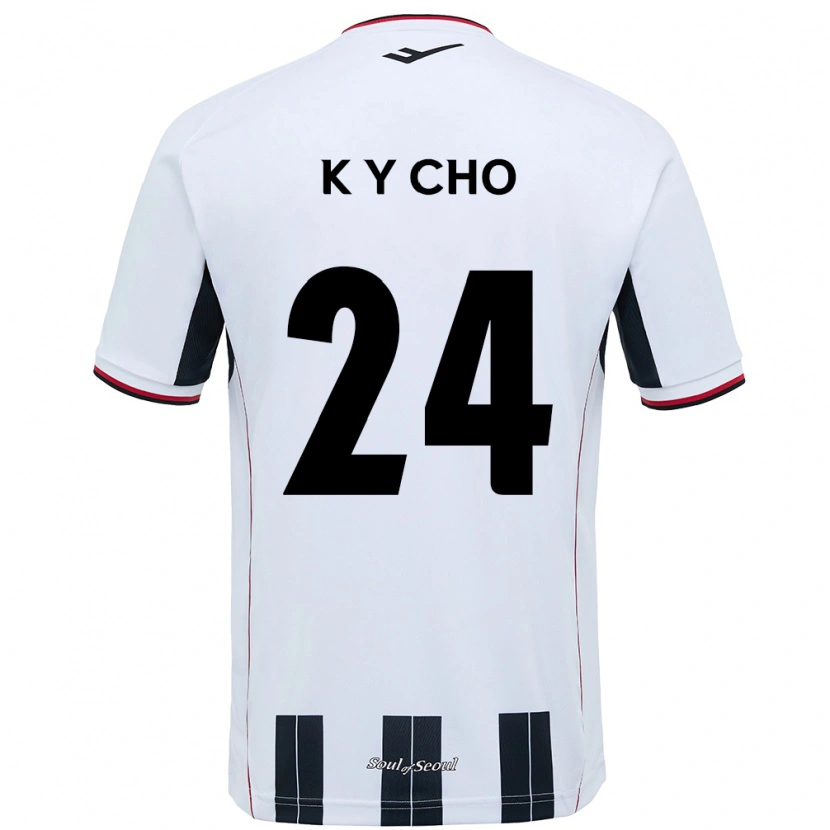 Danxen Dames Young-Kwang Cho #24 Wit Zwart Uitshirt Uittenue 2025/26 T-Shirt