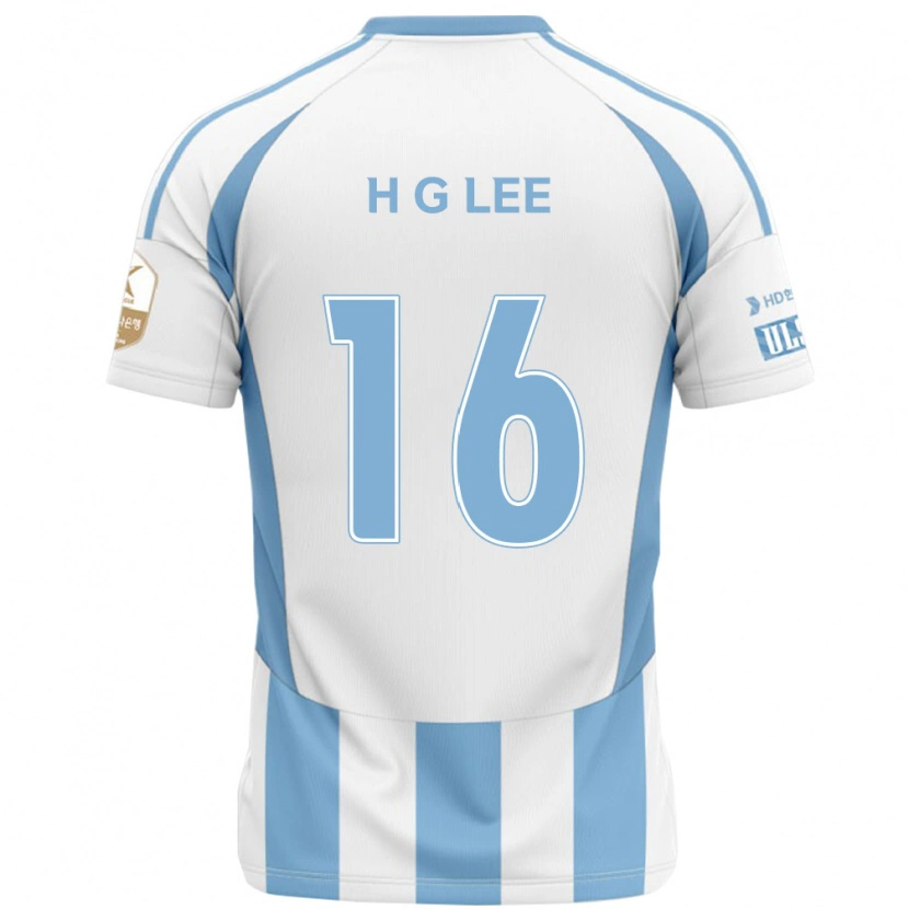Danxen Dames Hui-Gyun Lee #16 Wit Hemelsblauw Uitshirt Uittenue 2025/26 T-Shirt
