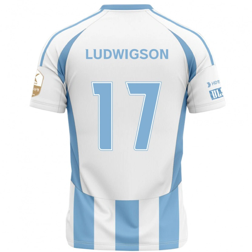 Danxen Dames Gustav Ludwigson #17 Wit Hemelsblauw Uitshirt Uittenue 2025/26 T-Shirt