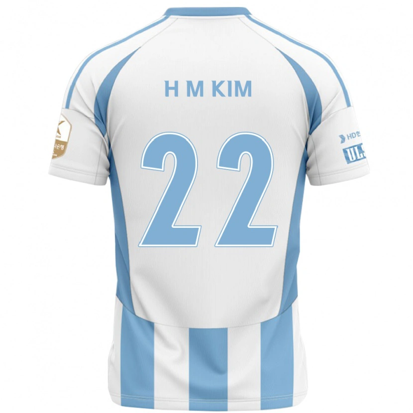 Danxen Dames Min-Hyuk Kim #22 Wit Hemelsblauw Uitshirt Uittenue 2025/26 T-Shirt
