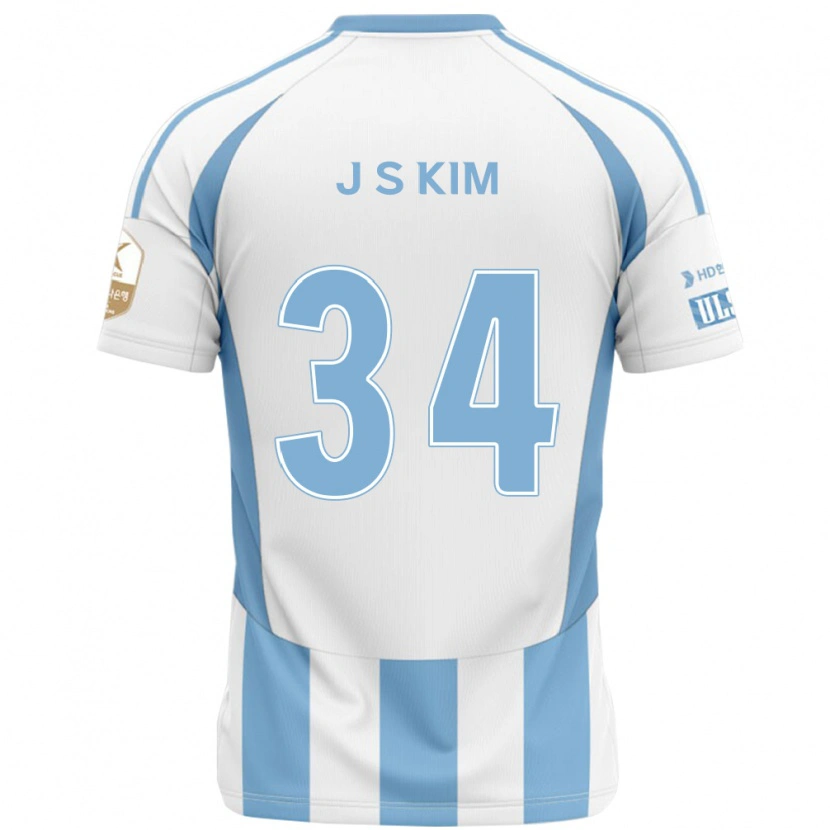 Danxen Dames Jun-Seo Kim #34 Wit Hemelsblauw Uitshirt Uittenue 2025/26 T-Shirt
