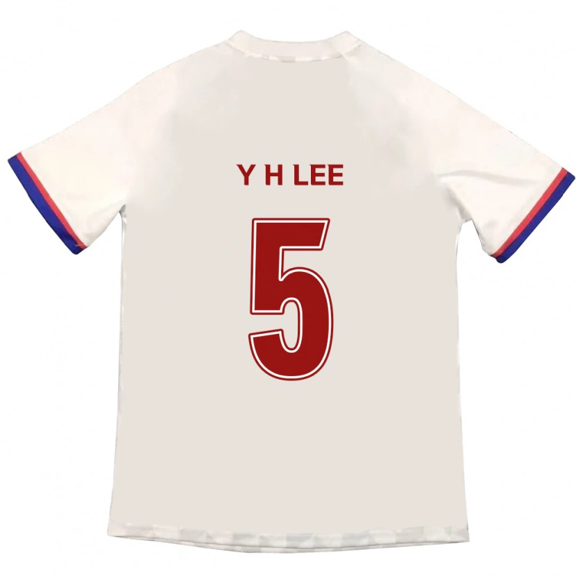 Danxen Dames Hyeon-Yong Lee #5 Gebroken Wit Rood Uitshirt Uittenue 2025/26 T-Shirt