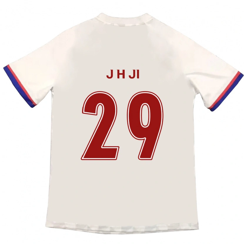 Danxen Dames Jung-Hoon Ji #29 Gebroken Wit Rood Uitshirt Uittenue 2025/26 T-Shirt