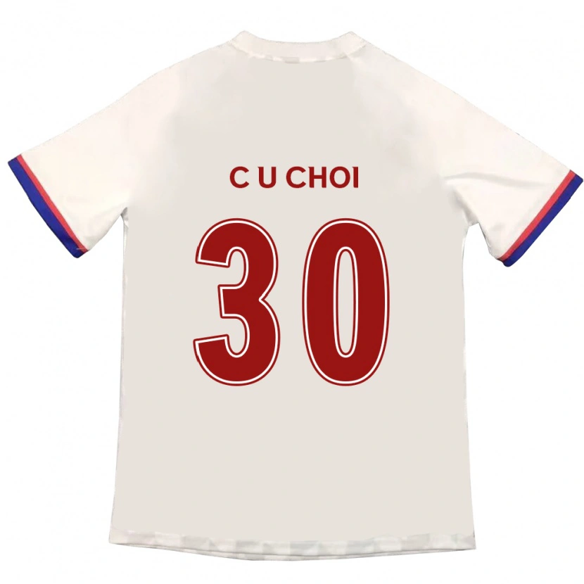 Danxen Dames Chi-Ung Choi #30 Gebroken Wit Rood Uitshirt Uittenue 2025/26 T-Shirt