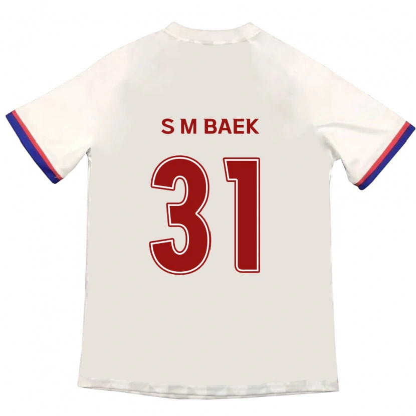 Danxen Dames Seung-Min Baek #31 Gebroken Wit Rood Uitshirt Uittenue 2025/26 T-Shirt