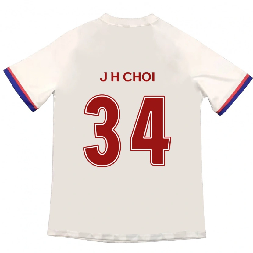 Danxen Dames Jin-Hyeok Choi #34 Gebroken Wit Rood Uitshirt Uittenue 2025/26 T-Shirt