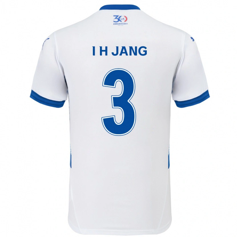 Danxen Dames Ho-Ik Jang #3 Wit Koningsblauw Uitshirt Uittenue 2025/26 T-Shirt