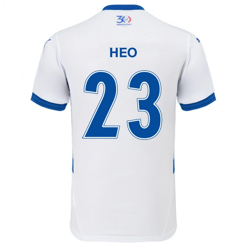 Danxen Dames Hwan Heo #23 Wit Koningsblauw Uitshirt Uittenue 2025/26 T-Shirt
