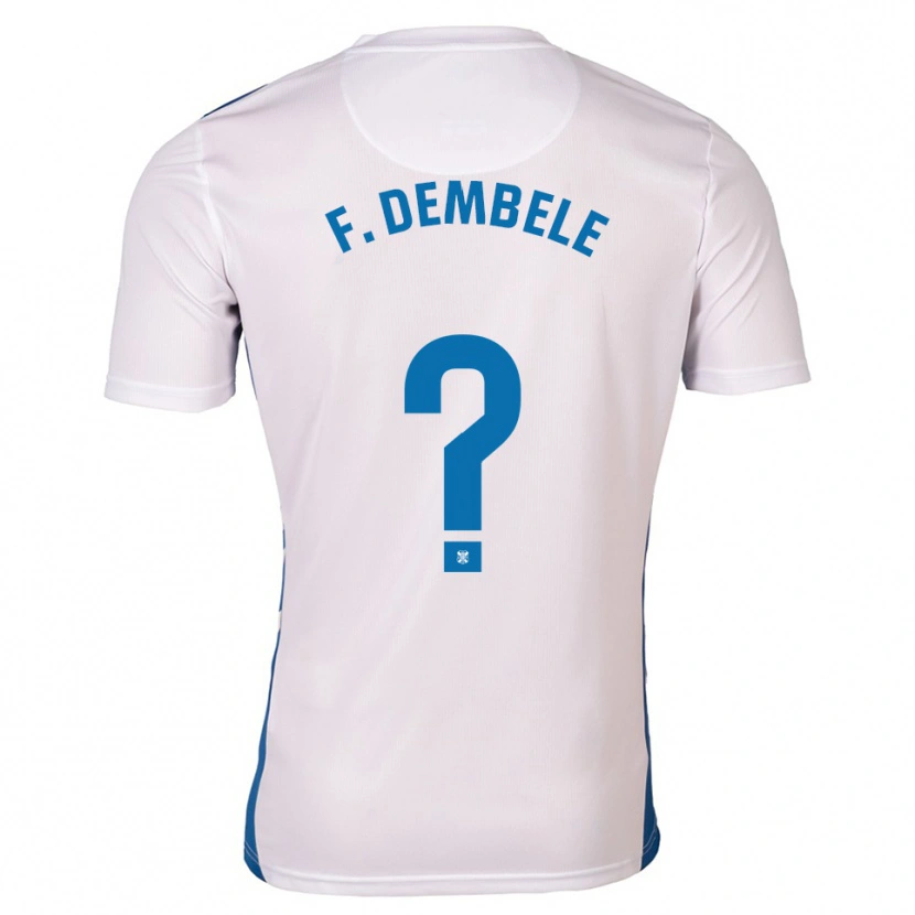 Danxen Dames Fatou Dembele #0 Wit Blauw Thuisshirt Thuistenue 2025/26 T-Shirt
