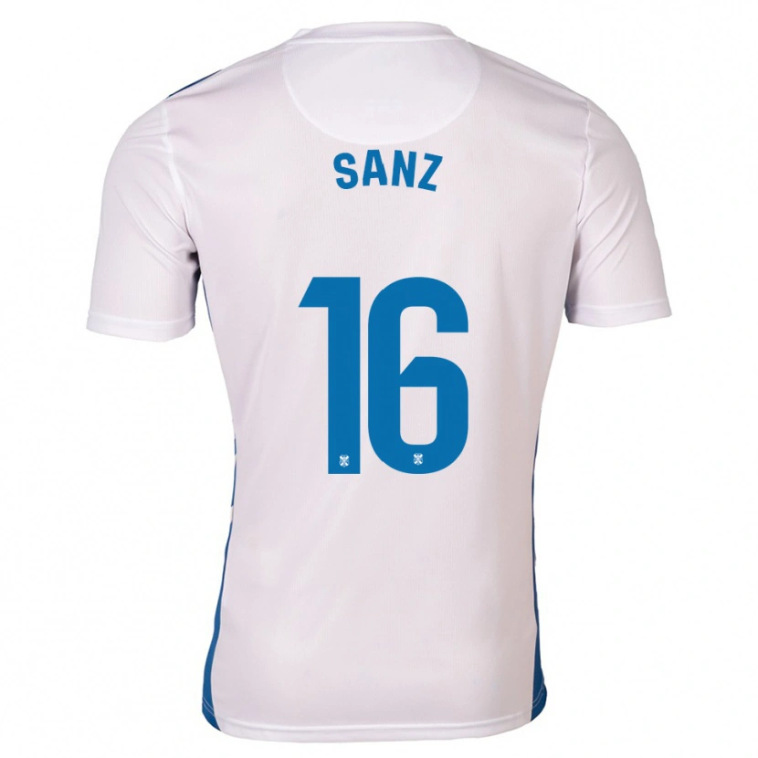 Danxen Dames Aitor Sanz #16 Wit Blauw Thuisshirt Thuistenue 2025/26 T-Shirt