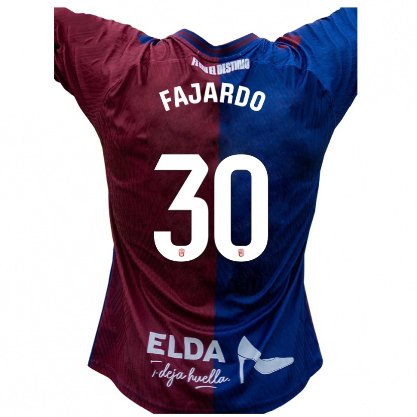 Danxen Dames José Fajardo #30 Blauw Rood Thuisshirt Thuistenue 2025/26 T-Shirt