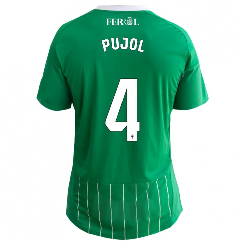 Danxen Dames Edgar Pujol #4 Groen Wit Thuisshirt Thuistenue 2025/26 T-Shirt