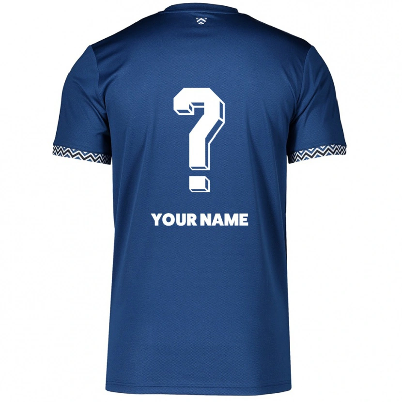 Danxen Dames Uw Naam #0 Marine Wit Thuisshirt Thuistenue 2025/26 T-Shirt