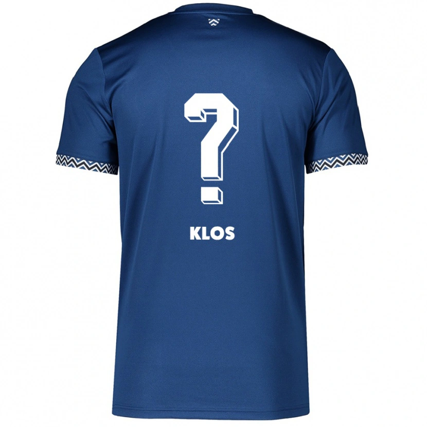 Danxen Dames Aaron Klos #0 Marine Wit Thuisshirt Thuistenue 2025/26 T-Shirt