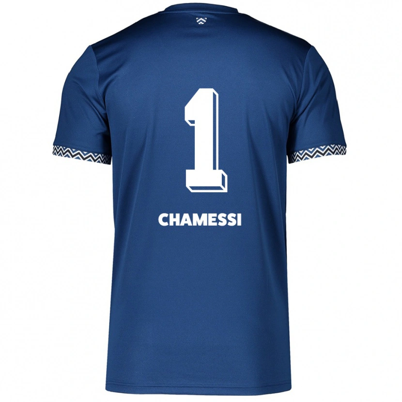 Danxen Dames Ian Chamessi #1 Marine Wit Thuisshirt Thuistenue 2025/26 T-Shirt