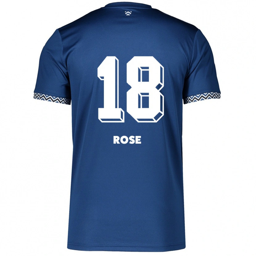 Danxen Dames Rafael Rose #18 Marine Wit Thuisshirt Thuistenue 2025/26 T-Shirt