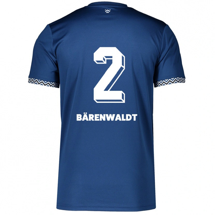 Danxen Dames Tim Bärenwaldt #2 Marine Wit Thuisshirt Thuistenue 2025/26 T-Shirt