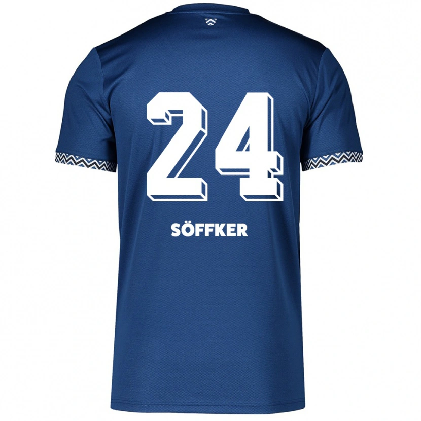 Danxen Dames Alessia Söffker #24 Marine Wit Thuisshirt Thuistenue 2025/26 T-Shirt