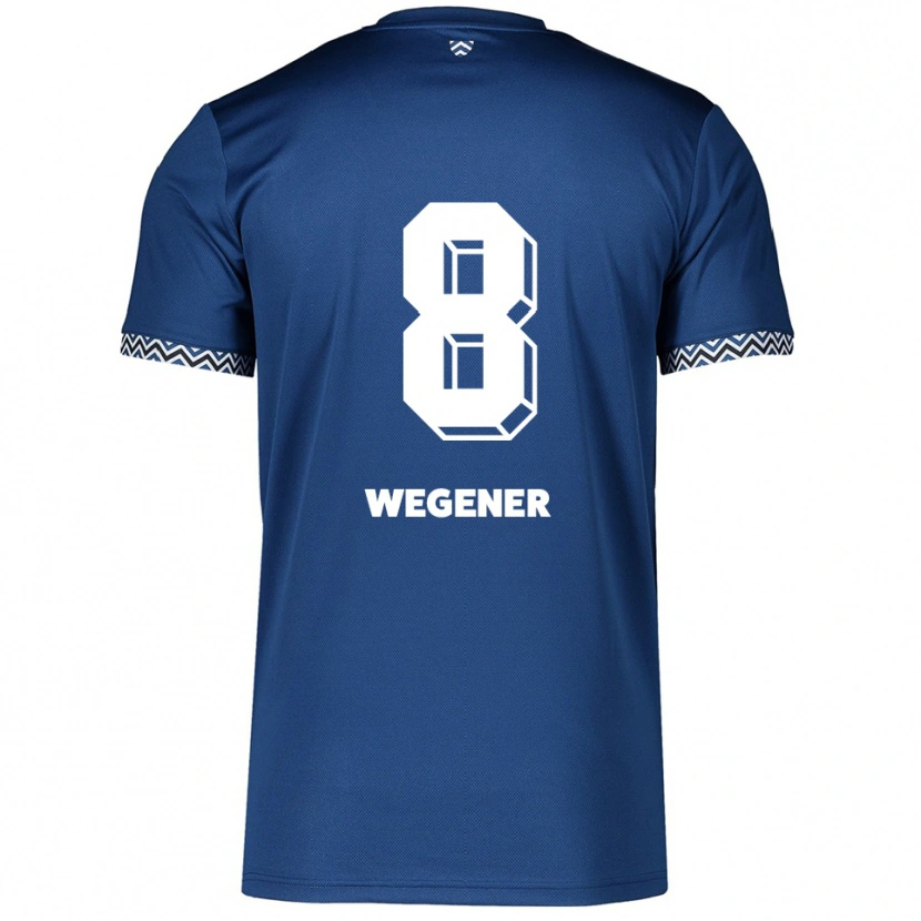 Danxen Dames Till Wegener #8 Marine Wit Thuisshirt Thuistenue 2025/26 T-Shirt
