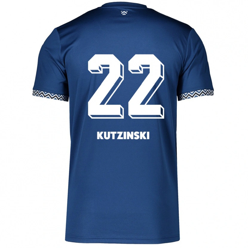Danxen Dames Kira Kutzinski #22 Marine Wit Thuisshirt Thuistenue 2025/26 T-Shirt