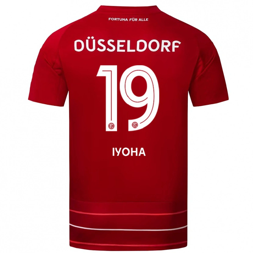 Danxen Dames Emmanuel Iyoha #19 Rood Wit Thuisshirt Thuistenue 2025/26 T-Shirt