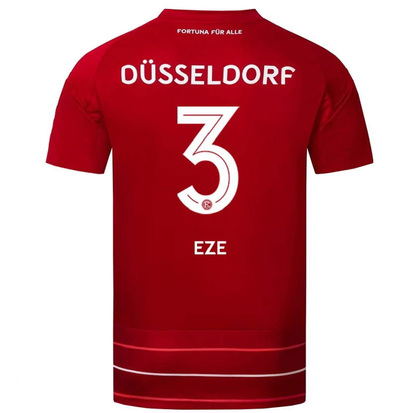 Danxen Dames Ben Eze #3 Rood Wit Thuisshirt Thuistenue 2025/26 T-Shirt