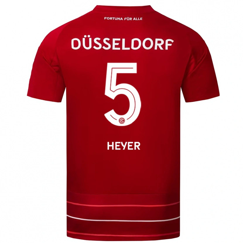 Danxen Dames Moritz Heyer #5 Rood Wit Thuisshirt Thuistenue 2025/26 T-Shirt