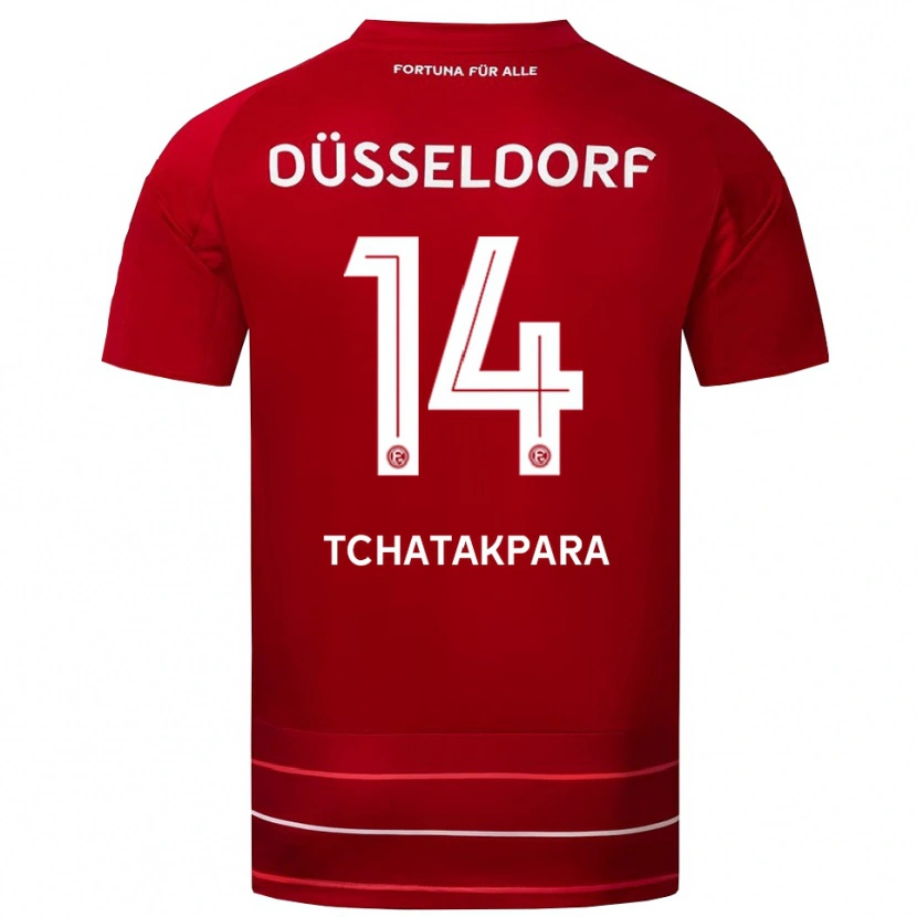 Danxen Dames Adnane Tchatakpara #14 Rood Wit Thuisshirt Thuistenue 2025/26 T-Shirt