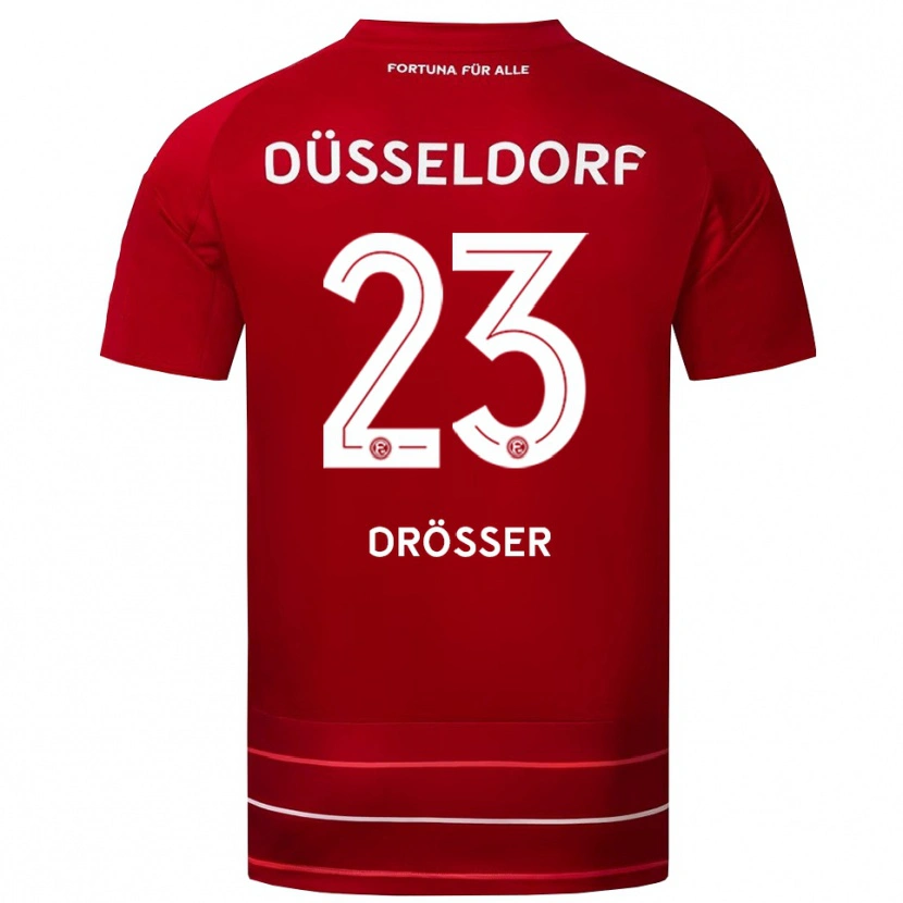Danxen Dames Luke Drösser #23 Rood Wit Thuisshirt Thuistenue 2025/26 T-Shirt