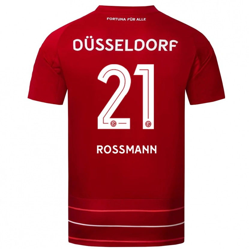 Danxen Dames Tim Rossmann #21 Rood Wit Thuisshirt Thuistenue 2025/26 T-Shirt