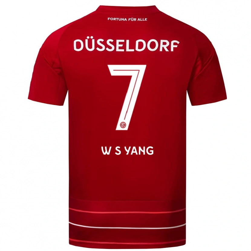 Danxen Dames Si-Woo Yang #7 Rood Wit Thuisshirt Thuistenue 2025/26 T-Shirt