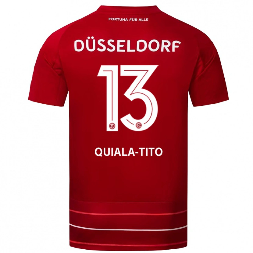 Danxen Dames Darin Quiala-Tito #13 Rood Wit Thuisshirt Thuistenue 2025/26 T-Shirt