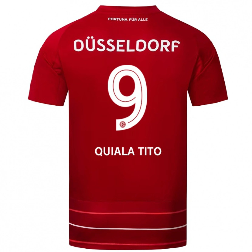 Danxen Dames Mechak Quiala Tito #9 Rood Wit Thuisshirt Thuistenue 2025/26 T-Shirt