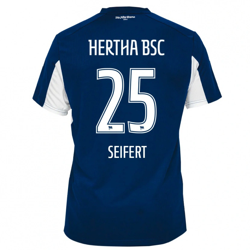 Danxen Dames Johanna Seifert #25 Wit Blauw Thuisshirt Thuistenue 2025/26 T-Shirt