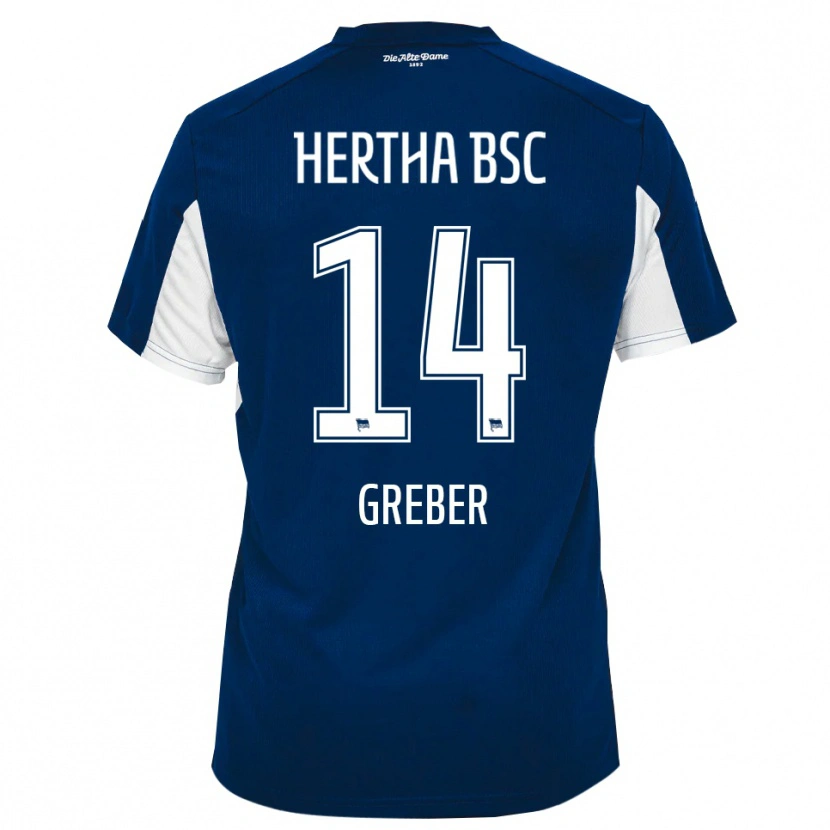 Danxen Dames Egor Greber #14 Wit Blauw Thuisshirt Thuistenue 2025/26 T-Shirt