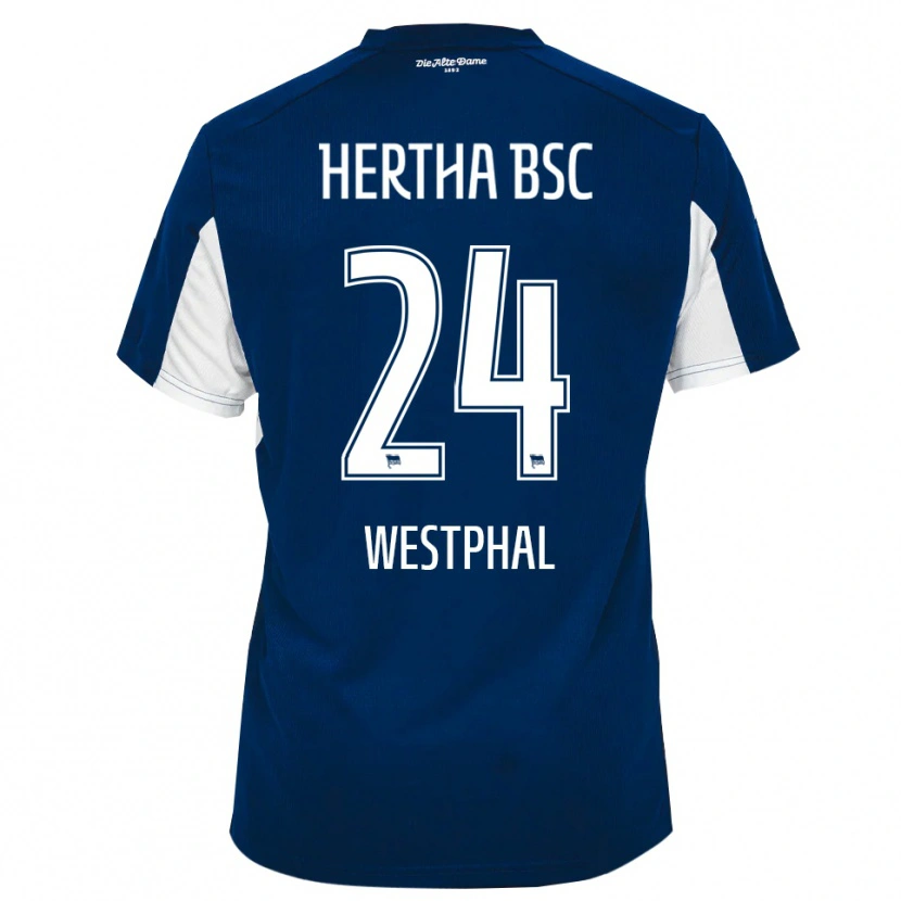 Danxen Dames Anouk Westphal #24 Wit Blauw Thuisshirt Thuistenue 2025/26 T-Shirt