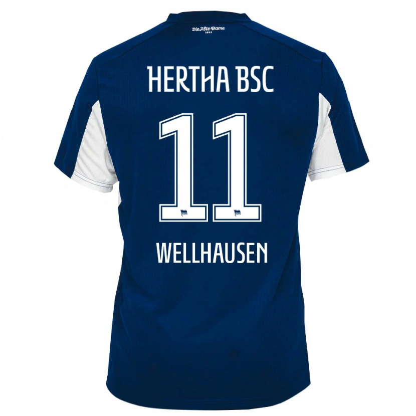Danxen Dames Elfie Wellhausen #11 Wit Blauw Thuisshirt Thuistenue 2025/26 T-Shirt